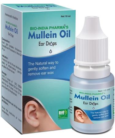 Bio India Mullein Oil (10ml) for Earaches, Wax Deposits & Itching | Ujala Eye Drops Included - Buy Online on GoSupps.com