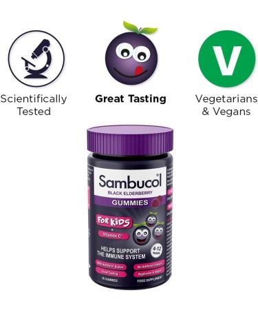 Sambucol Kids Gummies 30 Count - Immune Support for Children - Buy Online on GoSupps.com
