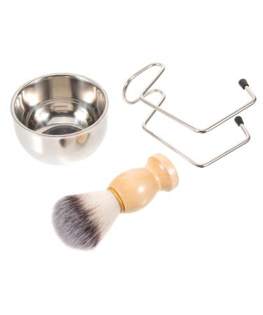 Beaupretty 1 Set shaving kit holder home tools suite supplies beard shaving brush Nursing supplies Accessories foam bowl shaving brush and razor stand shaving cream