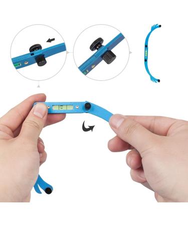 Salon Cleansing Aluminum Cotton Wire Eyebrow Ruler Kit Eyebrow Mapping Tool Kit (Blue) - Buy Online on GoSupps.com