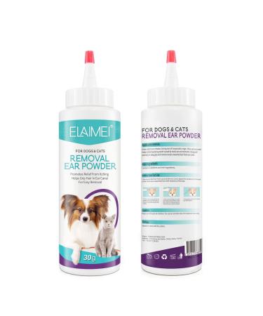 Pet Ear Powder | Dog Ear Infectionss Treatments | Ear Cleaner for Dogs and Cats | Pet Removal Ear Powder | Safe and Effective Pet Hair Remover Painless Dog Ear Powder to Help Remove Pet Ear Wax Dirt 2pcs