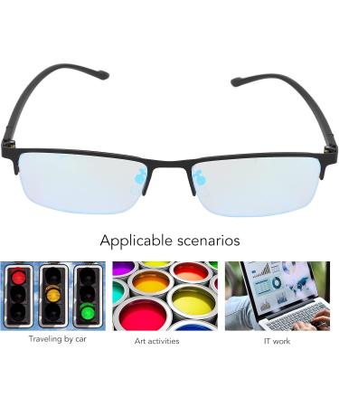 Colored Blindness Glasses Set - Black Frame Case Cloth & Inspection Diagram - International Shipping Available - Buy Online on GoSupps.com