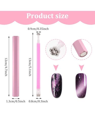 Cat Eye Magnet for Nails Double-head Nail Magnet Pens 4.7inch Nail Magnet Stick for Cat Eye Gel Nail Polish Home DIY Salon Studio Women - Buy Online on GoSupps.com