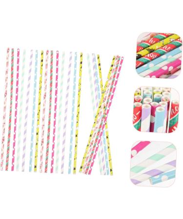 OUNONA 50pcs Marshmallow Stick Sucker Sticks for Cookies Lollipop Sticks Lollipop Holder Sticks Party Drinking Straw DIY Lollipops Sticks Chocolate Candies Paper Super Long - Buy Online on GoSupps.com