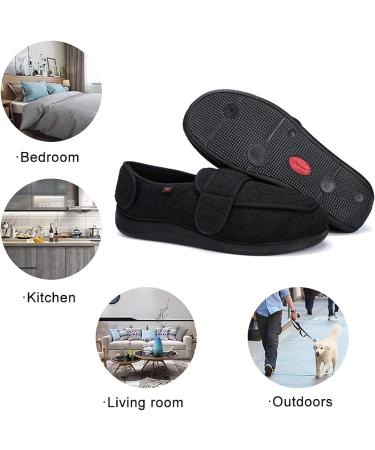 ZJING Diabetic Slippers for Women - Adjustable Wide Width Shoes for Arthritis and Swollen Feet - Red Size 8 - Buy Online on GoSupps.com
