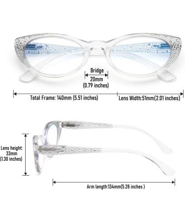 3 Pack Fashion Reading Glasses for Women - Blue Light Blocking Eyewear | Designer Spring Hinges - Black Tortoise Milky White | 2.0x Magnification - Buy Online on GoSupps.com