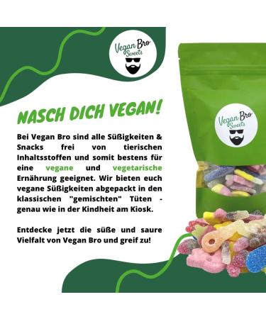  Vegan Bro SWEETS Vegan Bro SWEETS Big Bag Acid - 500g Vegan Fruit Candy - Ideal for Gift Giving - Buy Online on GoSupps.com