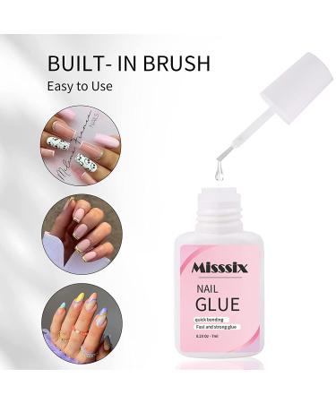 12 Packs (288 Pcs) Misssix Press On Nails Set - Almond & Square False Nails with Nail Glue - Medium & Short Fake Nails for Women - Buy Online on GoSupps.com