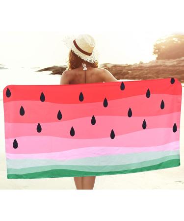 Watermelon Beach Towel 24x48 - Lightweight Microfiber Towel for Kids, Girls, and Women - Quick Dry, Sand-Free - Red Watermelon Design - Ideal for Swim, Bath, Pool, Beach - Clearance Sale - Buy Online on GoSupps.com