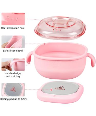 Premium Hair Removal Wax Warmer with Handle - Fast Heating 400ml Silicone Pot - Pink Depilatory Device 220-240V - Buy Online on GoSupps.com
