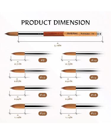 Buy #22 Sable Kolinsky Acrylic Nail Brush - High-Quality Gel Brush for Nail Art & Manicure Tools - International Shipping Available - Buy Online on GoSupps.com