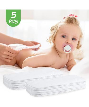 Reusable Microfiber Diaper Inserts - 15x36cm 5 Pack White - Eco-Friendly & International Shipping - Buy Online on GoSupps.com