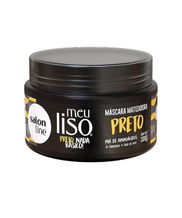 Salon Line - Linha Tratamento (Meu Liso) - Mascara Matizadora Preto Nada Basico 300 Gr - (Treatment (My Straight) Collection - Brassiness Control Complex Black Net 10.58 Oz) - Buy Online on GoSupps.com