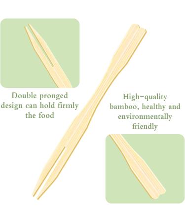 350 PCS Bamboo Forks 3.5 Inch Disposable Food Bamboo Picks Mini Food Bamboo Forks Eco-Friendly Bamboo Picks for Appetizer Fruit Dessert Barbeque Snacks Sandwich - Buy Online on GoSupps.com
