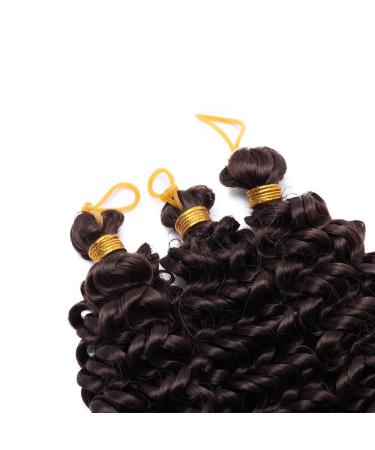 SEGO 3 Pack Hair Extensions - Water Wave Braids Afro Kinky Curly Closure Medium Brown 8 (20cm) - 90g for Crochet Styles - Buy Online on GoSupps.com