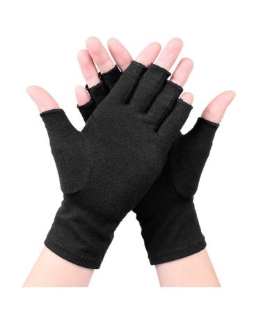 Compression Gloves for men and women Brace Arthritis Hand Compression Gloves Hand Pain Gloves X-Large Black
