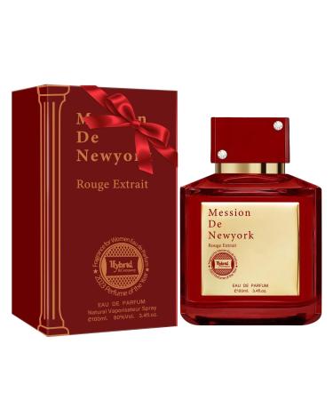 Hybrid & Company Mession De New York Rouge Extrait Eau De Parfum Natural Spray Fresh Floral Scent 3.4 Fl Oz Mession De New York Rouge Extrait 3.4 Fl Oz (Pack of 1)