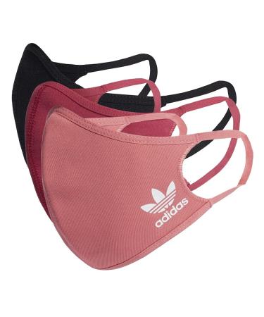 adidas Face Covers 3-Pack Unisex Adult Wild Pink/Hazy Rose/Black ML