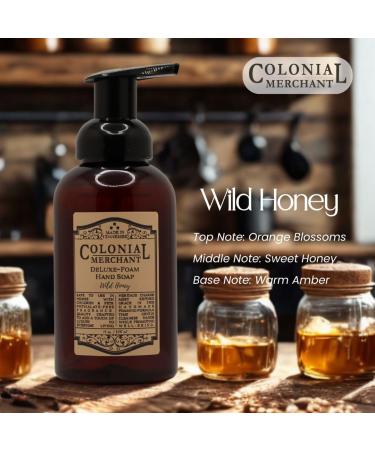 Colonial Merchant Foaming Hand Soap | Wild Honey Orange Blossom Amber & Honey | 3-Pack of 12oz Bottles | Non-Toxic | Moisturizing | Made in USA - Buy Online on GoSupps.com