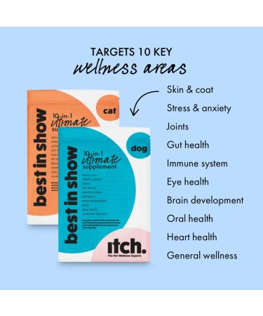 Itch Cat Multivitamin Powder Supplement Best In Show Jumbo Pack (120g) - 100% Natural Ingredients Targeting the Top 10 Wellness Areas for All Cat Breeds - Refill Single Refill Pouch - Buy Online on GoSupps.com