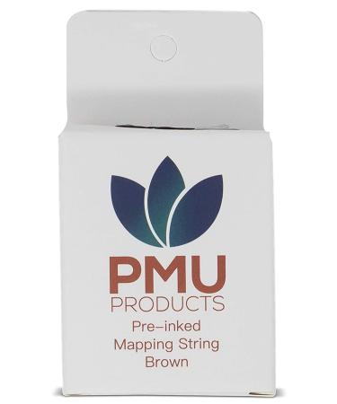 PMU Products BROWN Pre-Inked Microblading String for Brow Mapping   New and Improved Version   Heavily Inked - Brow Mapping String