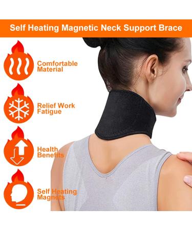 Self-Warming Neck Warmer for Pain Relief | Cervical Support Bandage - 2 PCs | Ideal for Headaches & Muscle Pain - Buy Online on GoSupps.com