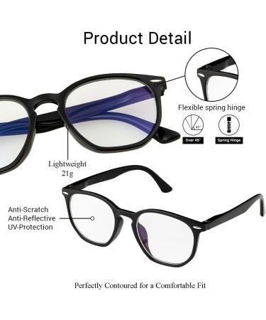 Ultra Blue Light-Blocking Glasses for Kids | Gaming Reading & Screen Protection | Anti-Blue Light Filter for Ages 9-16 | Stylish Black Design - Buy Online on GoSupps.com
