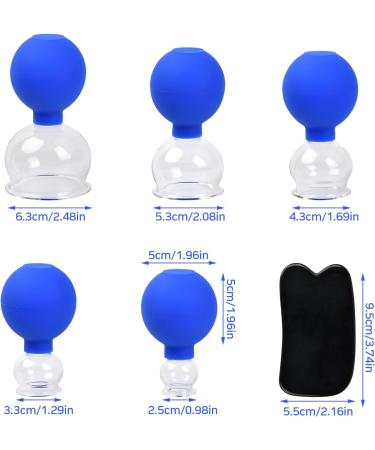 Professional NATUCE 5-Piece Cupping Glass Set | Real Glass Therapy Cups & Fascia Scraping Tools for Body & Neck - Buy Online on GoSupps.com