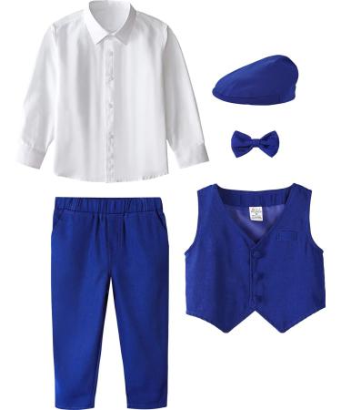 Mint Green Baby Boys Blazers Suit 5pcs Wedding Outfit | Solid Blue | 18-24 Months - Buy Online on GoSupps.com