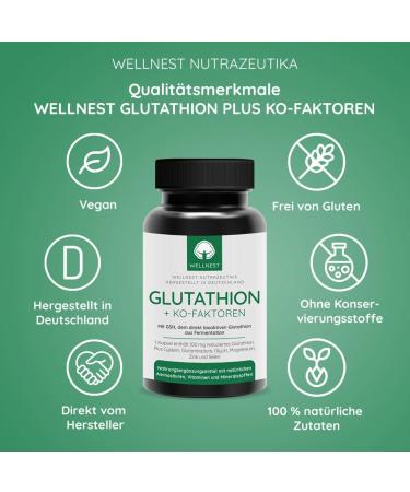 L-Glutathione Plus Co-Factors - Premium Bioactive & Reduced Form - 180 Vegan Capsules - High Dose - Laboratory Tested - International Shipping Available - Buy Online on GoSupps.com