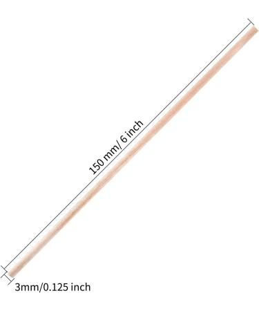 Senkary 1/8 x 6 Inch Wooden Dowel Rods - 100 Pieces, Unfinished Natural Wood Craft Rods - Buy Online on GoSupps.com