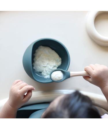 Baby Led Weaning Feeding Set | Suction Silicone Bowl & Utensils for Toddlers - Includes Spoons, Bibs, Food Plate - Beige - Buy Online on GoSupps.com