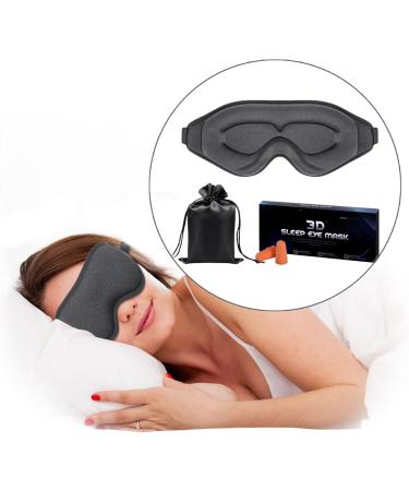 Adjustable Eye Sleep Mask for Men and Women - 3D Contoured Cup Design, Perfect for Sleeping and Lash Extensions - Christmas Gift - Gray - Buy Online on GoSupps.com
