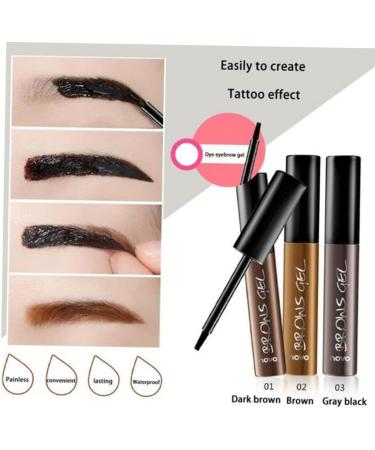Beavorty Black Eyebrow Gel Eyebrow Glue Gel Waterproof Brow Pencil Eyebrow Gel Eyebrow Cream Quick Eyebrow Eyebrows 1 count (Pack of 1) Dark Grey - Buy Online on GoSupps.com