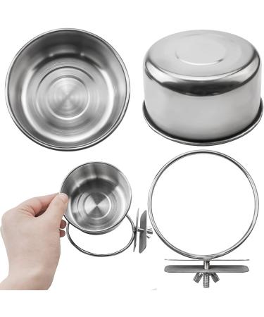 Stainless Steel Bird Feeding Dish Cups - Set of 3 | Bird Feeder for Parrot, Cockatiel, Conure, Budgies | Pet Cage Water and Food Bowls with Clamp - Buy Online on GoSupps.com