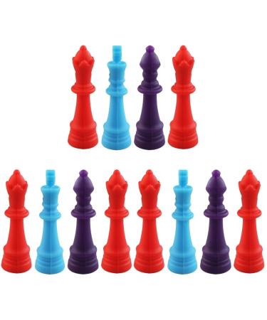 Healeved 12pcs for Baby Toys Chains Tools Sensory Pendants Motor Random Toy Oral Aids Silicone Pendant Toddler Necklace Shaped Nursing Jewelry Chew Chess Assorted Charm Necklaces 6.7x2x2cmx3pcs Assorted Colorx3pcs