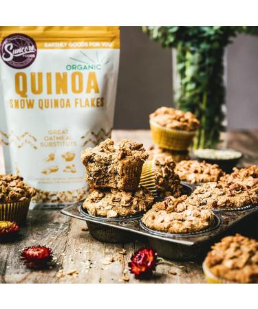 Suncore Foods Organic Quinoa Flakes 8oz - Gluten-Free, Non-GMO, Kosher - Buy Online on GoSupps.com