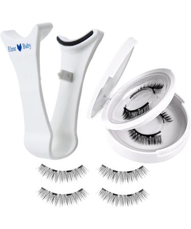 2 Pairs Reusable Magnetic Eyelashes Wispy Sandwich Magnetic Eyelashes without Eyeliner Magnetic Eyelashes Natural Look Magnetic Lashes Kit with Applicator Magnetic Cat Eye Lashes for Beginners - Buy Online on GoSupps.com