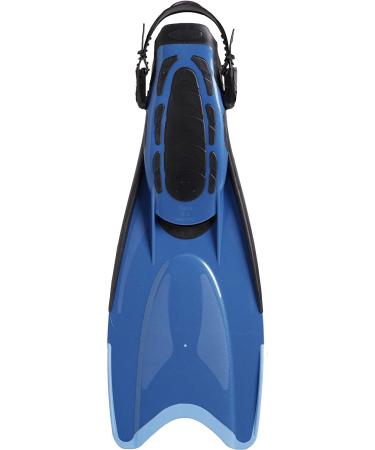Cressi Palau Adjustable Snorkeling Fins - Long Blade Open Heel Flippers - Blue/Azure - L/XL (US Man 11/13, US Lady 12/14, EU 44/47) - Made in Italy - Buy Online on GoSupps.com