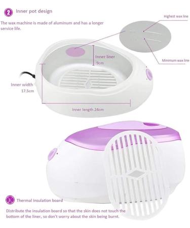 MBCEYLSTUB Adjustable Temperature Wax Hair Removal Machine Paraffin Bath Machine Professional Wax Heater Suitable for Hands and Feet Suitable for Home Use - Buy Online on GoSupps.com