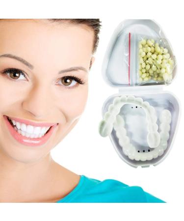 2 pairs of temporary false teeth instant veneers dentures cosmetic dentures and below tooth cover alternative bad teeth cover bleaching repair kit
