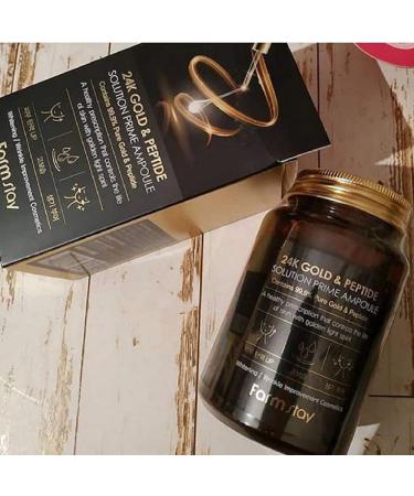 Farmstay 24K Gold & Peptide Prime Ampoule 250ml - Whitening & Wrinkle Improvement | Korean Cosmetics - Buy Online on GoSupps.com