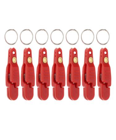 uncedaran Line Clip Snap Weight Release Clip for Offshore Fishing Planer Board Kite Heavy Tension Snap Release Clip Downriggers Outrigger Release Clips 7pcs Red