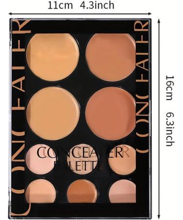  Uozonit Cream Concealer Palette - 10 Shades Waterproof and Blendable Concealer Palette | Face Sculpting Under-Eye Concealer Water Resistant - For Women Daily Home Use - Buy Online on GoSupps.com