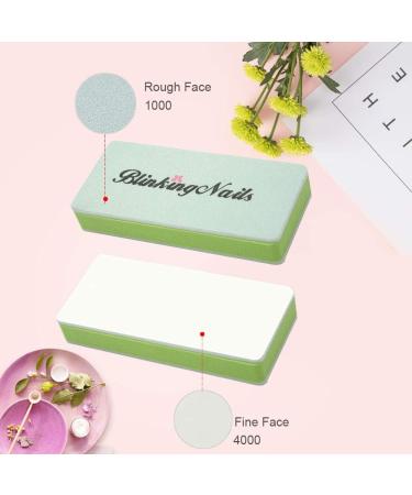BlinkingNails Nail Buffer File - Double Sided Professional Nail Polishing Block 1000/4000 Grit Shiner - Pack of 12pcs - Buy Online on GoSupps.com