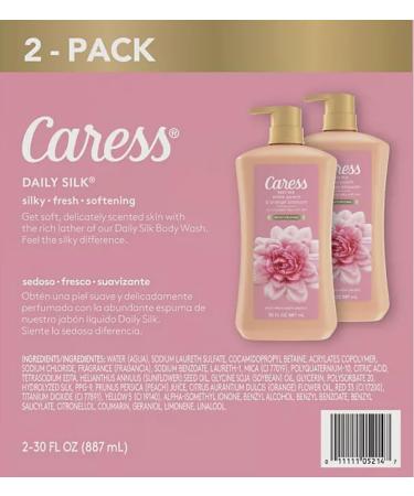 Caress Daily Silk Hydrating Body Wash - White Peach & Orange Blossom (30 fl. oz 2 pk) | International Shipping Available - Buy Online on GoSupps.com