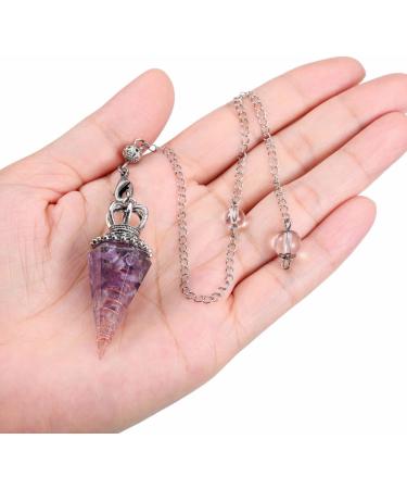 JOVIVI Amethyst Crystal Pendulum for Divination and Healing - Buy Online on GoSupps.com