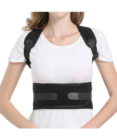 Shoulder Scoliosis Orthopedic Back Brace Spine Magnet Support Poor Posture Correction Belt Women Men Black L - Buy Online on GoSupps.com