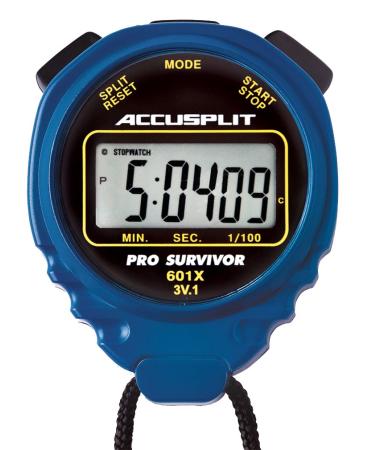 ACCUSPLIT Pro Survivor - A601X Stopwatch, Clock, Extra Large Display Blue