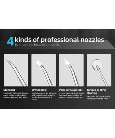 6-Mode Portable Oral Irrigator - Waterproof Water Flosser for Travel & Home Use | Black - Includes 4 Nozzles - Buy Online on GoSupps.com